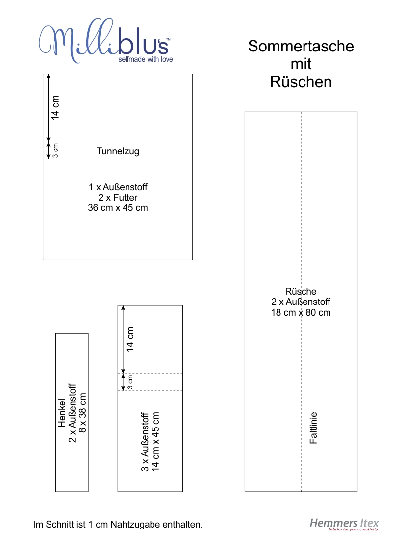 Tasche mit Rüschen nähen